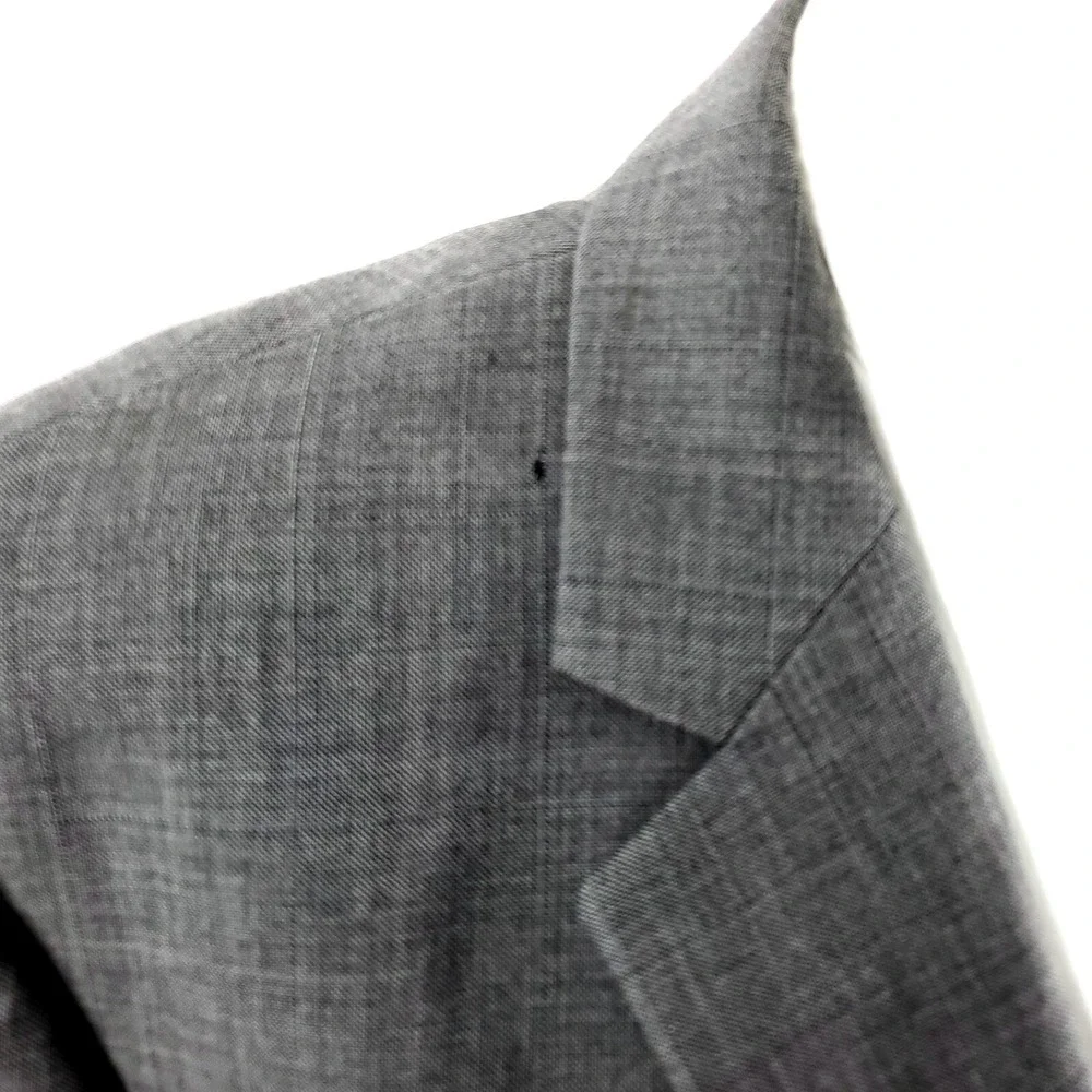DAMAGED Joseph & Feiss Super 100s Wool 2 Button Blazer 44R Or Slim 46R Gray Shar